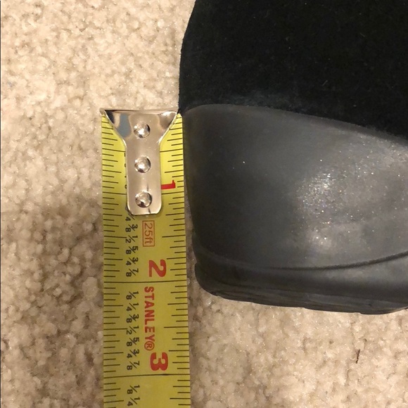 Wedge Black Suede Tall Boots - Picture 7 of 10